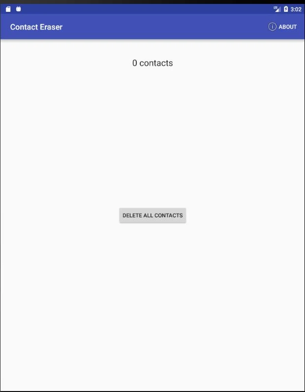One-Click Erase All Contacts screenshot